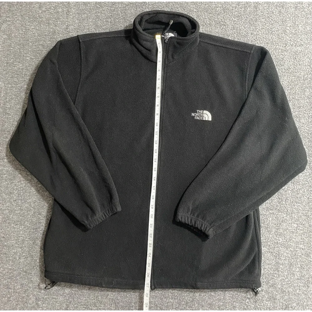 The North Face Mens Full Zip Fleece Jacket Black Size M 300 Weight Outdoor